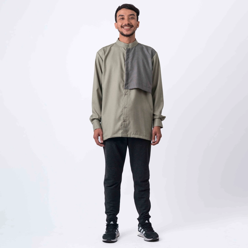 Product image Koko Pria Katun Madinah - RAMI Leek Green S all variant